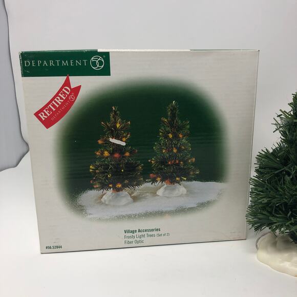 Dept 56 Frosty Light Trees Fiber Optic 52844 Snow Village Accessory Christmas - Picture 4 of 4